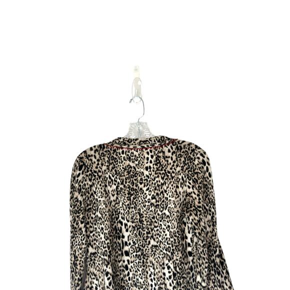 Marc Cain Cheetah Print Casual Stretch Long Sleeve Open Front Cardigan Size 2 - Picture 10 of 13